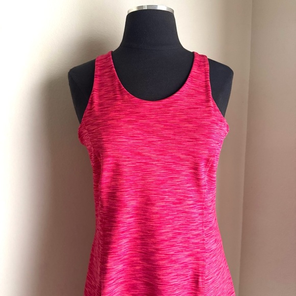 Outdoor Voices Flow Circle Back Dress In Rose Garden - Picture 5 of 8